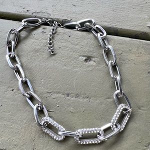 NEW silver plated chunky chain choker/ necklace